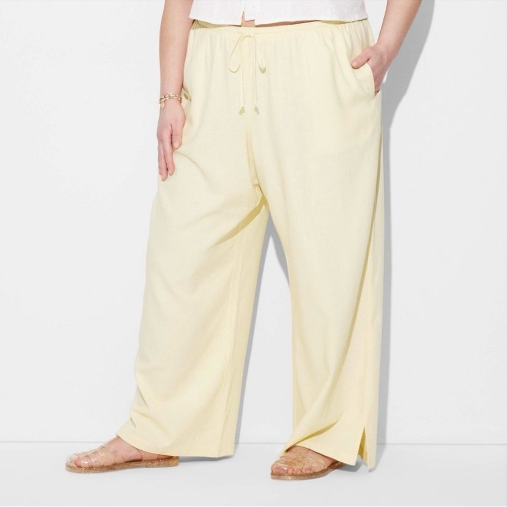 Wild Fable Pull-On Linen Pants – Butter Yellow (Brand New w/ Tags!)